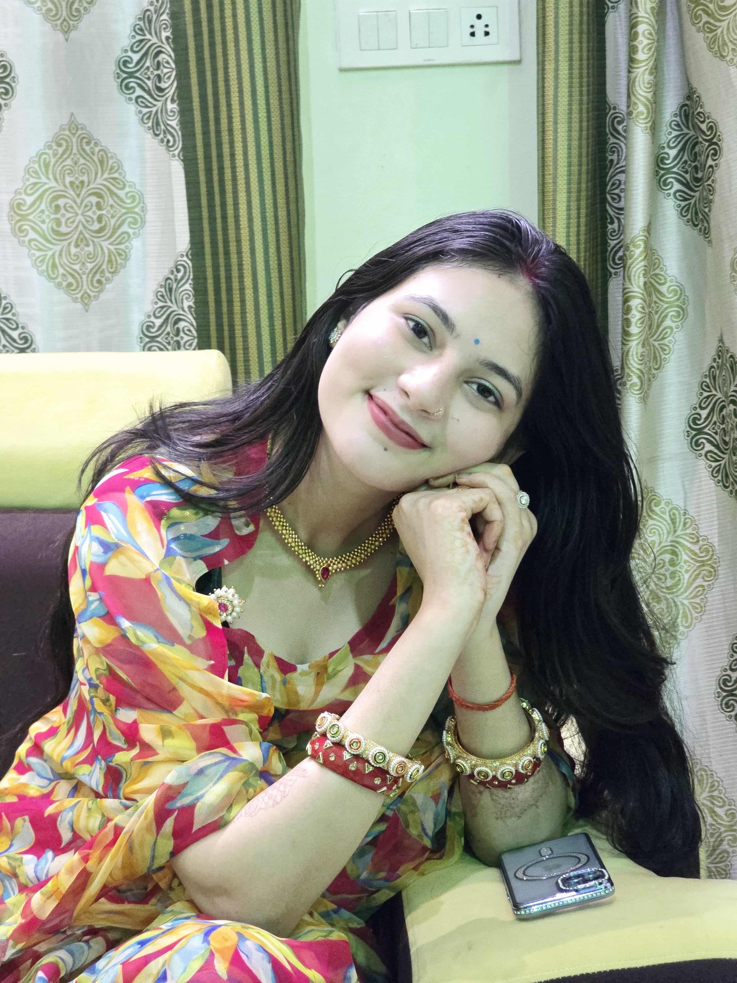 Porce Red multi Flower Print