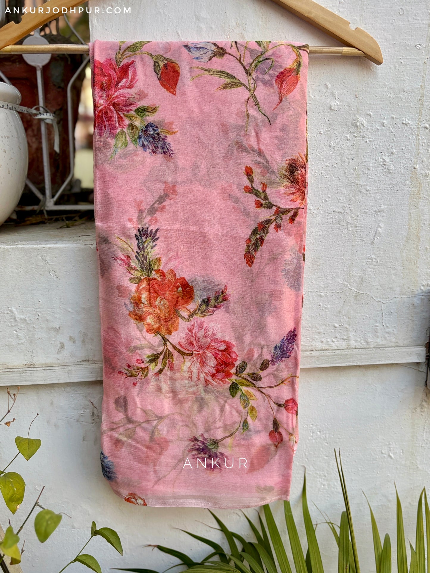 Powder Pink Paradise Isha Pure Chiffon