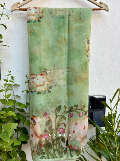 Mint Petal Vintage Isha Chiffon