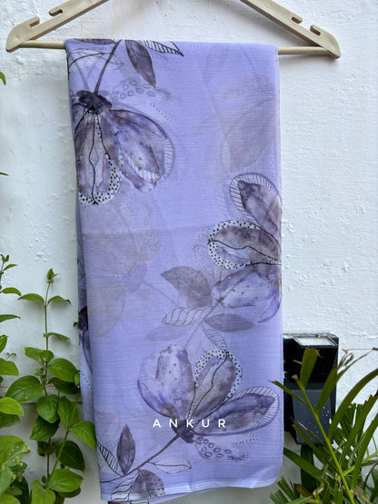 Lavender Sketch Vintage Isha Chiffon