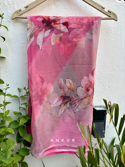 Rose Mist Vintage Isha Chiffon