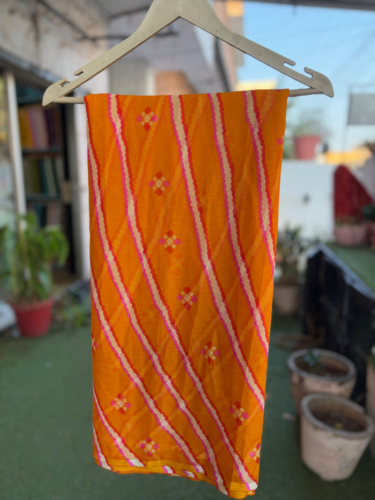 Mustard pink Lehriya