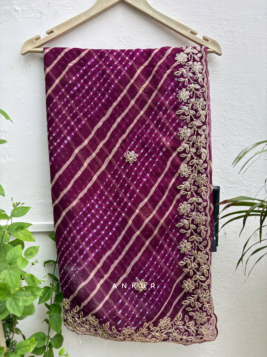 Majestic Purple Marwar Nagina Work