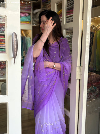 Rajkumari Violet cut dana Suhani