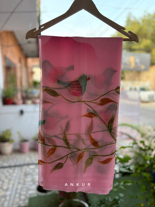 Fresh Pink Sparrow Brush Paint