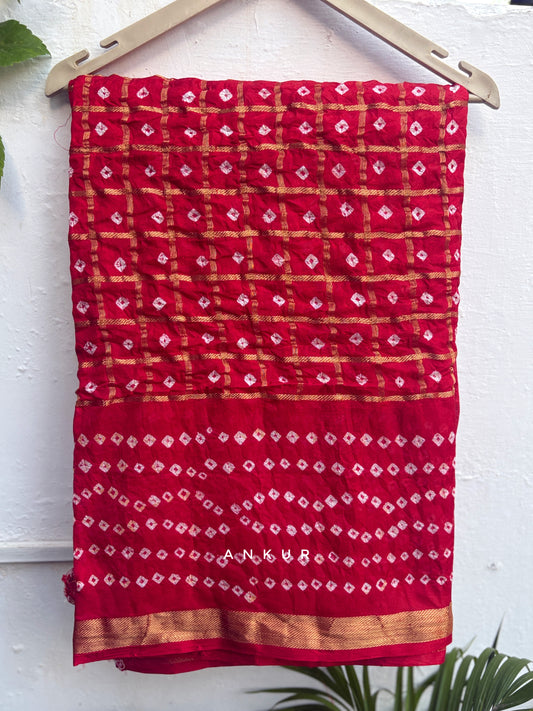 Sindoor Charm Silk Bandhani