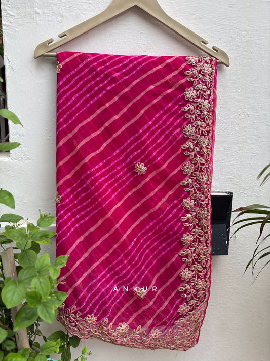 Raspberry Pink Marwar Nagina Work