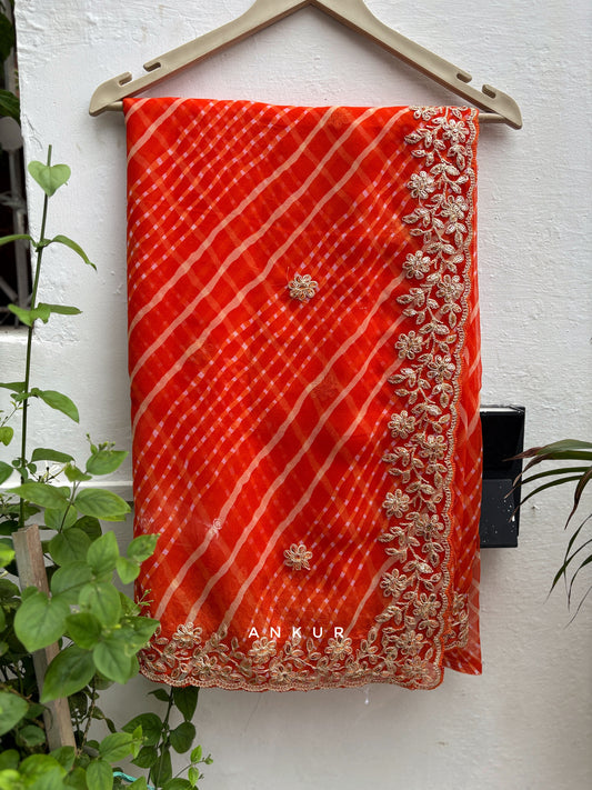 Blaze Orange Marwar Nagina Work