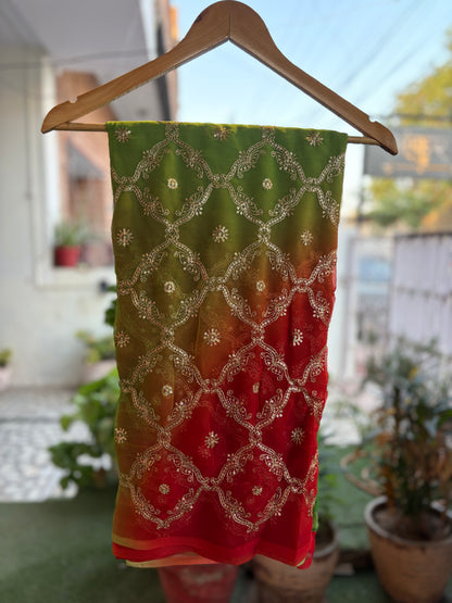Green to Red Double Shade Yamini