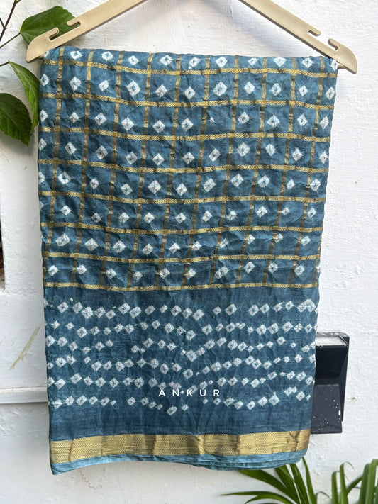 Dhundh Leher Silk Bandhani
