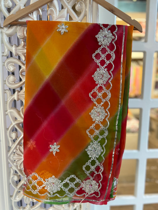 Multi Shaded Lehriya Gota Anvi