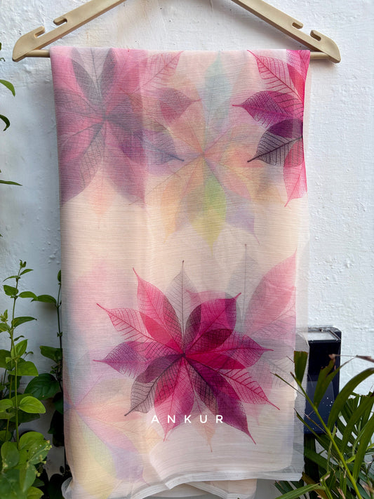 Starburst Pink Vintage Isha Chiffon