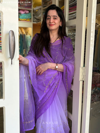 Rajkumari Violet cut dana Suhani
