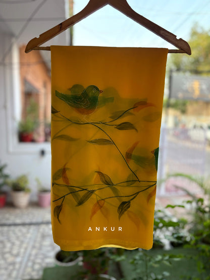 Sun Yellow Sparrow Brush Paint