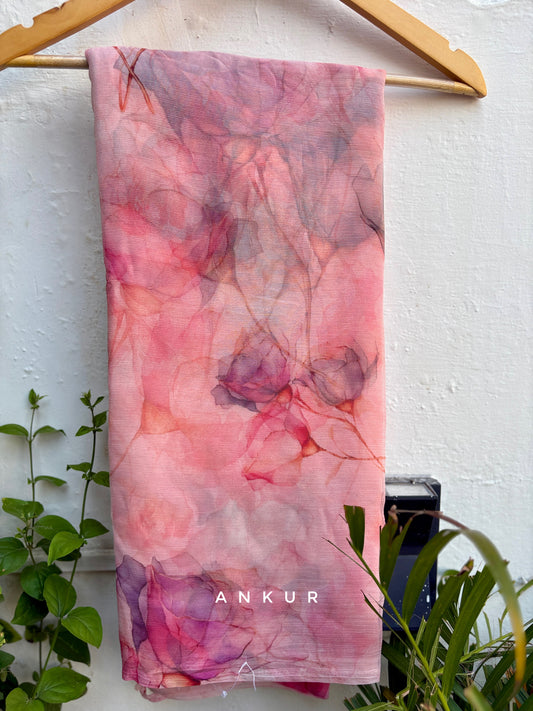 Coral Fantasy Vintage Isha Chiffon