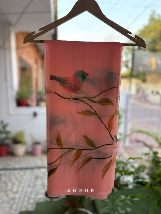 Baby Pink Sparrow Brush Paint