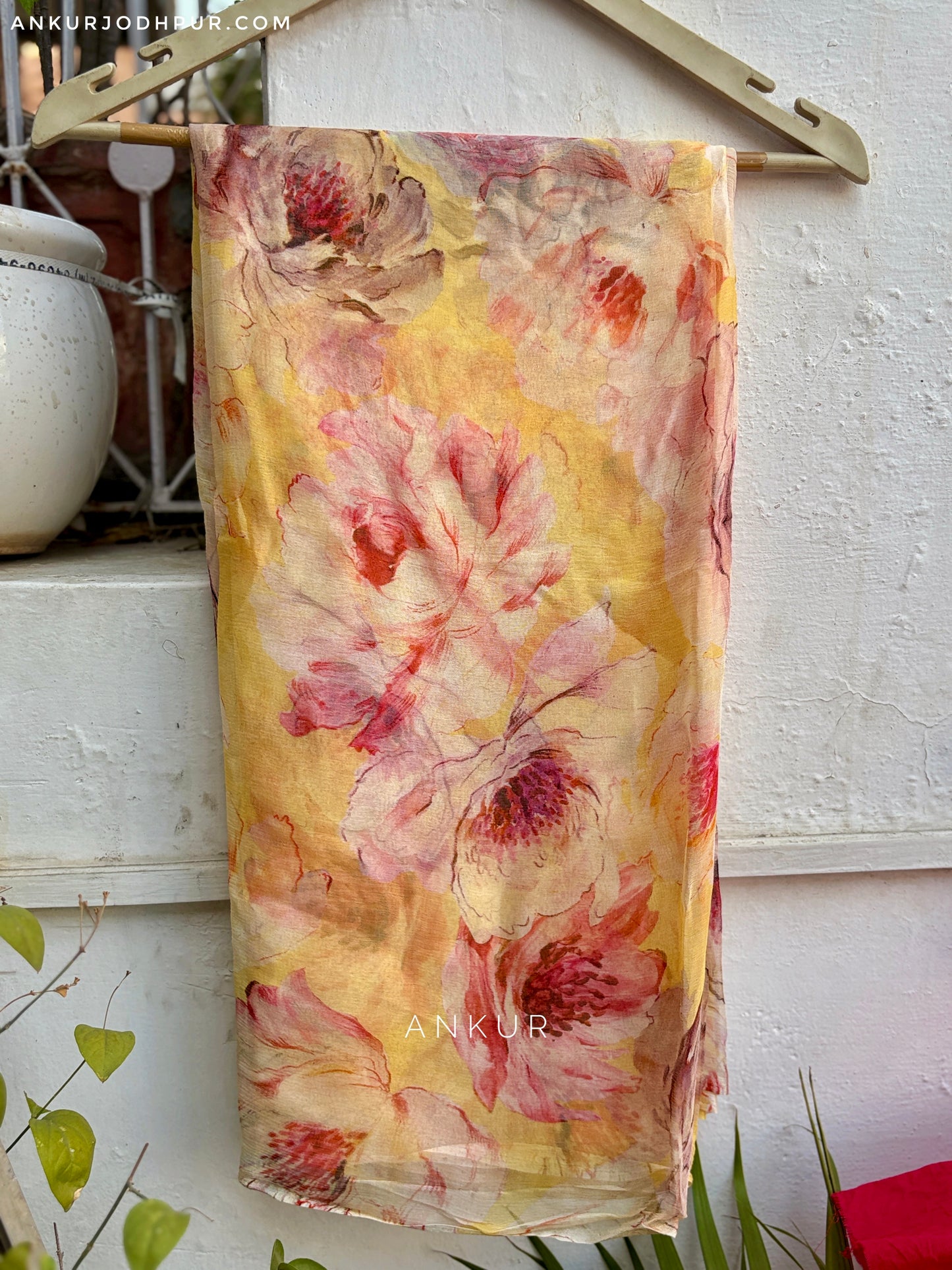 Golden Amber Rose Isha Pure Chiffon