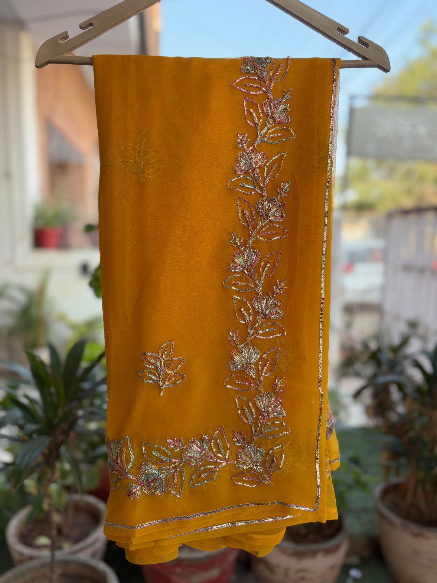 Sun Yellow Multi Gota Anvi