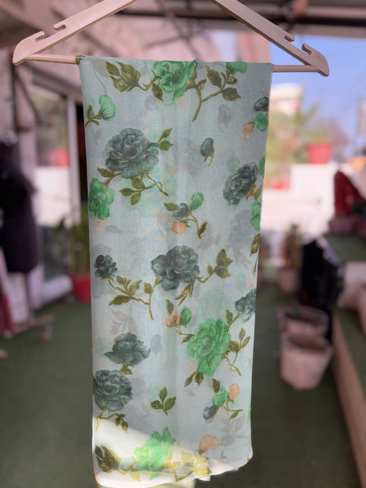 Shades of green Flower Print