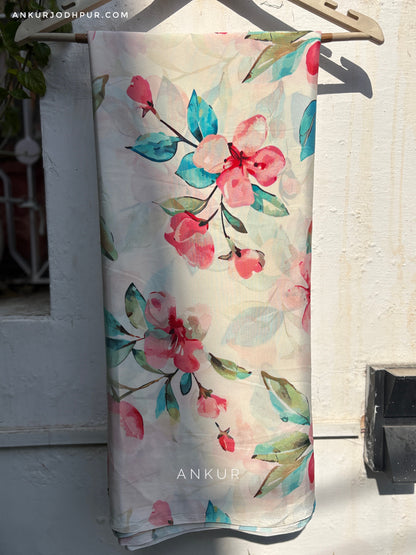 Blush Garden Watercolour Mona Beyond Silk