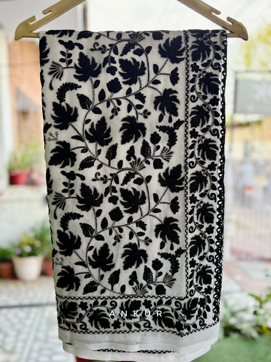 Royal Black Kashmiri Ari work