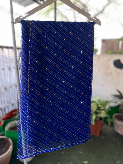 Blue Mothda with ZARI WORK