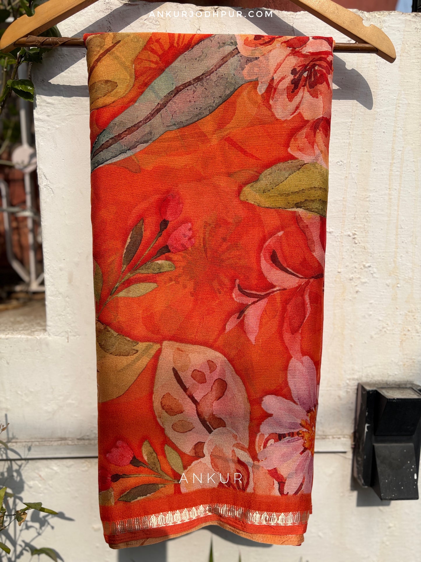 Autumn Bloom Vintage Isha Premium Chiffon