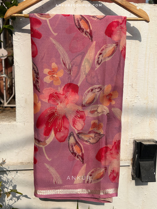 Lavender Dream Vintage Isha Premium Chiffon