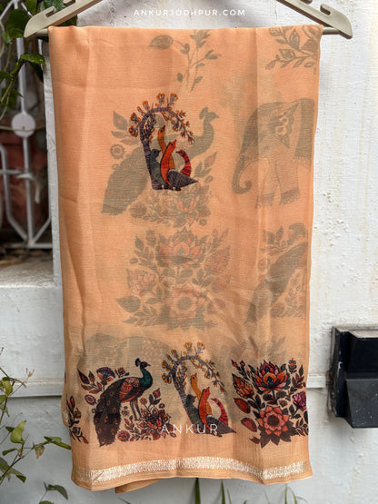 Peacock Heritage Vintage Isha Premium Chiffon