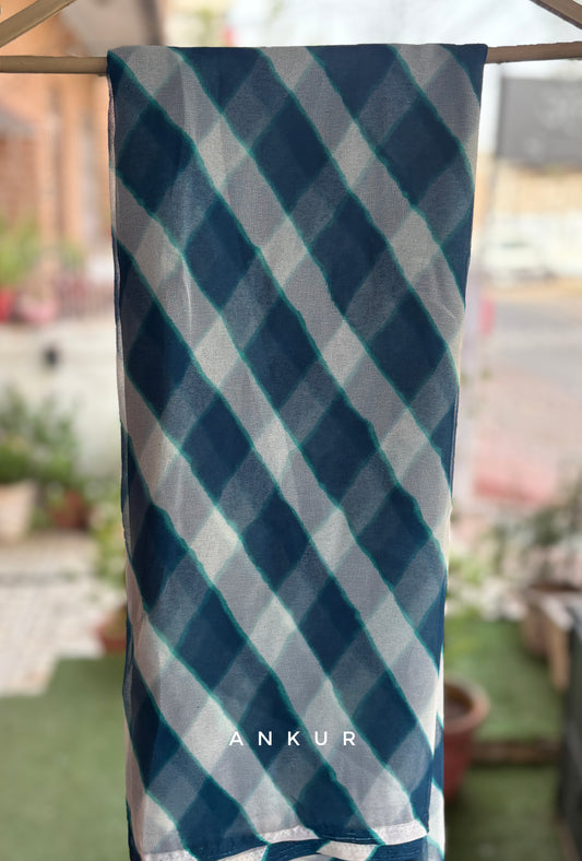 Till Blue white Shade Lehriya