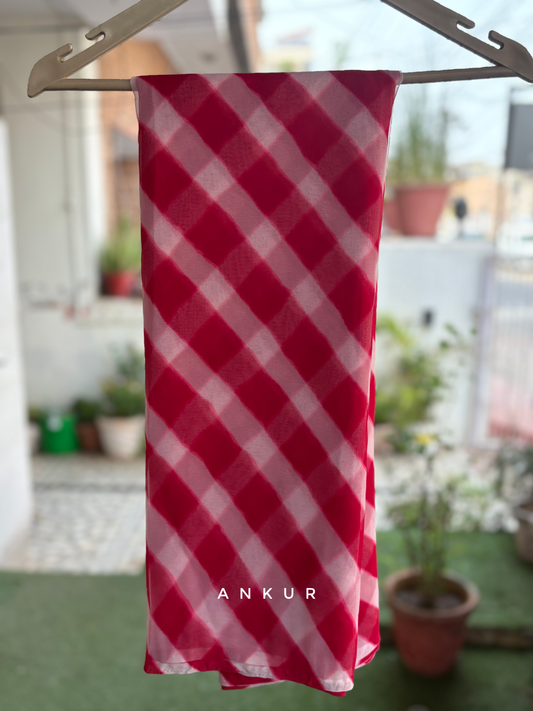 Cherry white Shade Lehriya