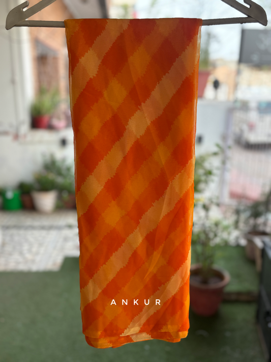 Orange Yellow Shade Lehriya