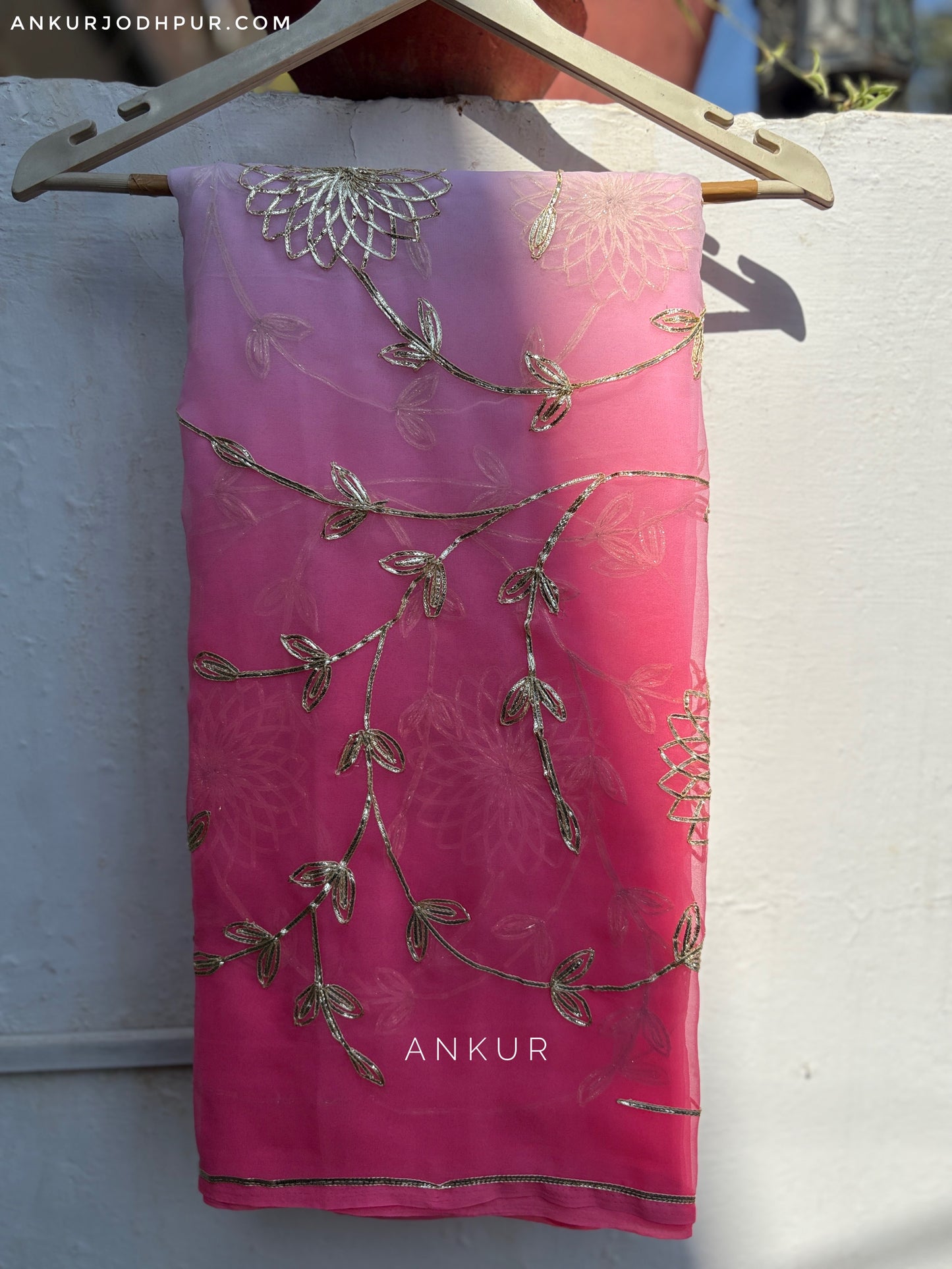 Roohani Blush in Jaal work Anvi