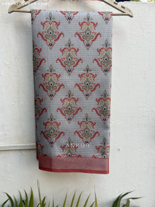 Ivory rajsi buta Madhuri Silk