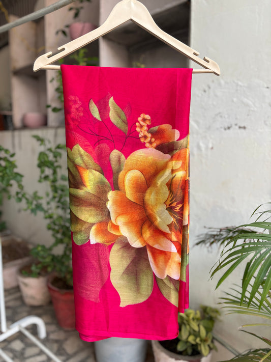 Rani Crep Silk saree