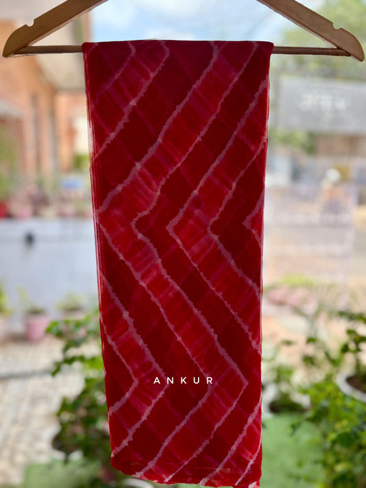 Red Strips Shade Lehriya