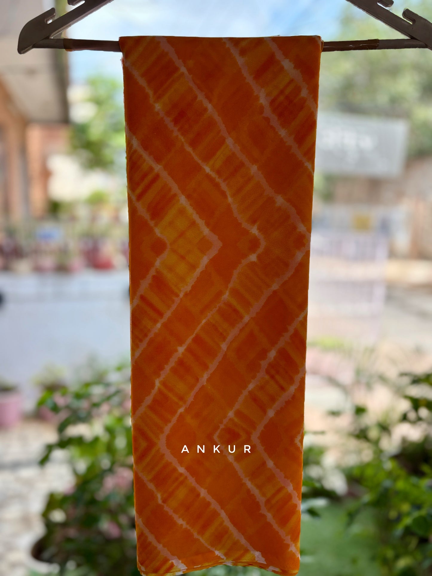 Yellow Strips Shade Lehriya