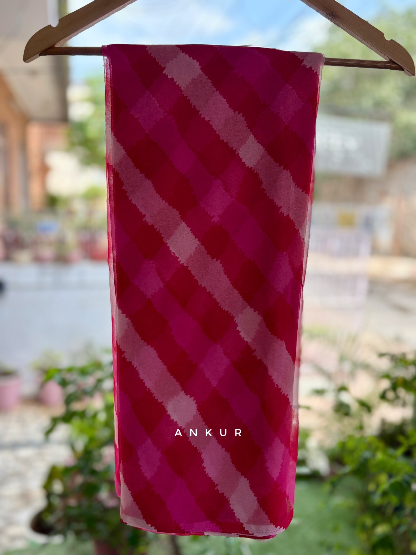 Pink Tone Shade Lehriya