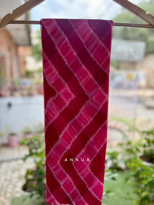 Peach Strips Shade Lehriya