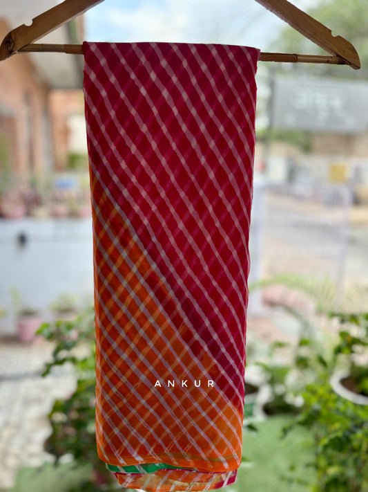 Three to Four Colour Shaded Rani Lehriya