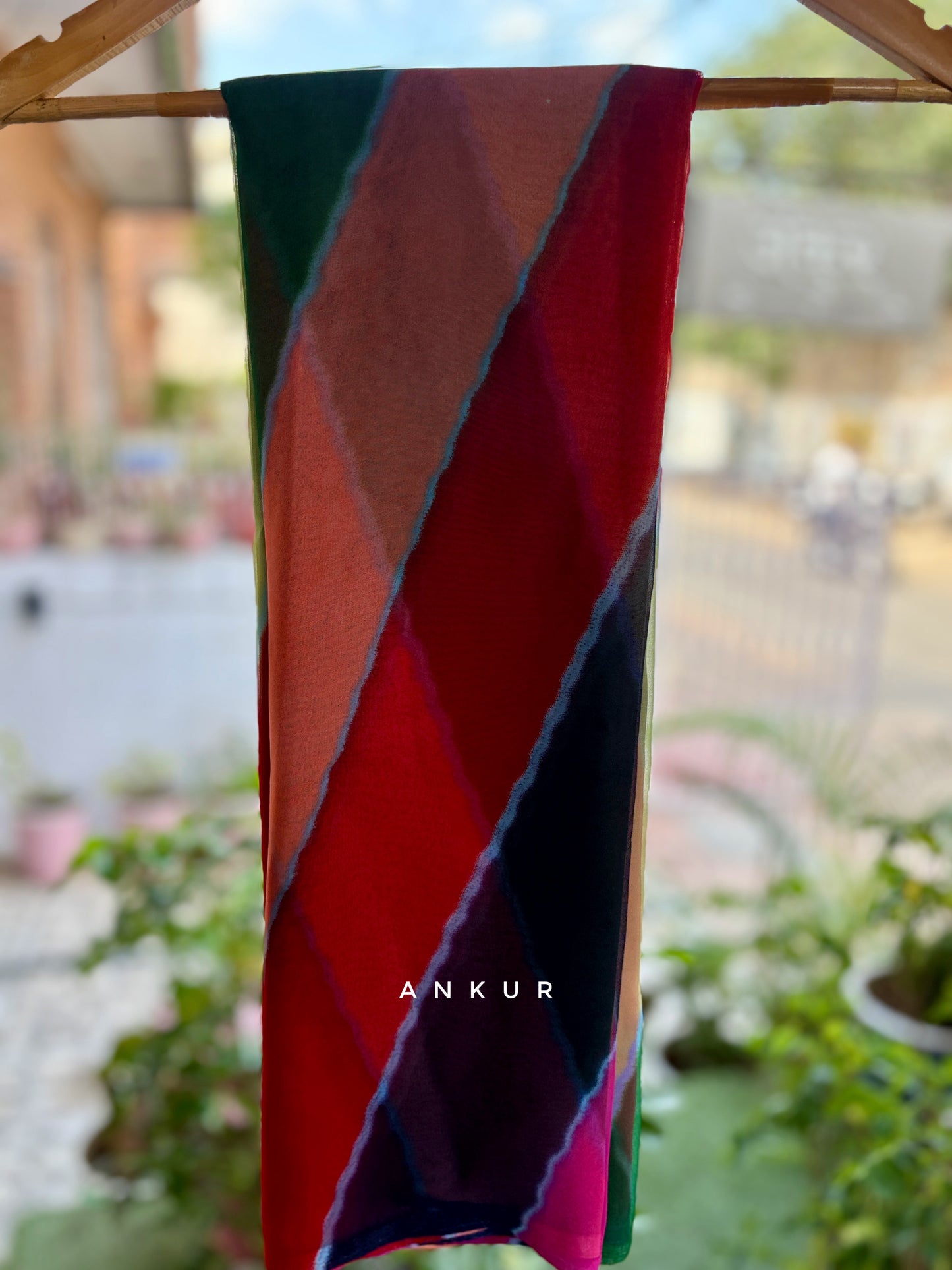 Multi colour Two Shaded Lehriya