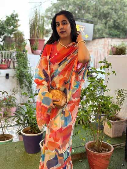 Mosaic Dreams Vintage Isha Chiffon