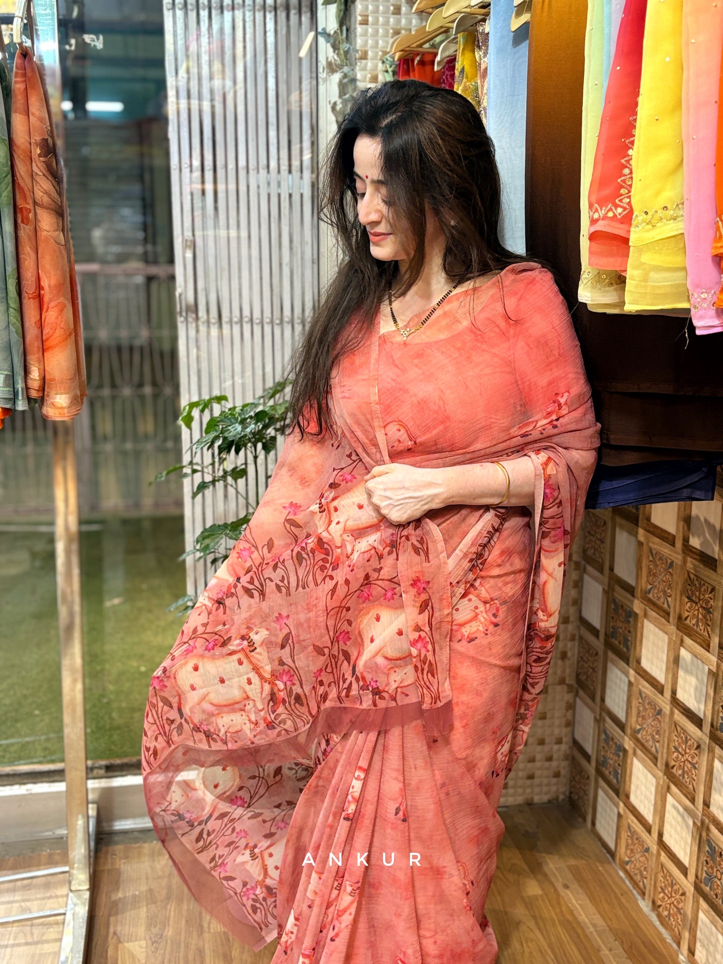 Blush Meadow Vintage Isha Chiffon