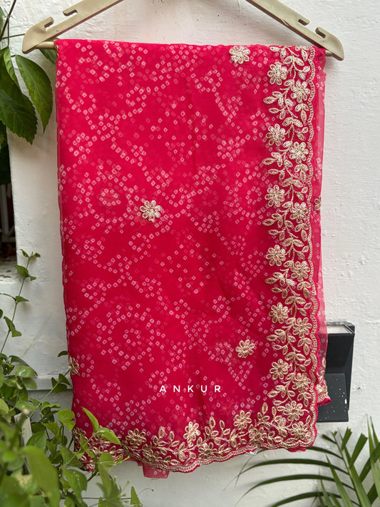 Shaded Bandhani Rani Nagina