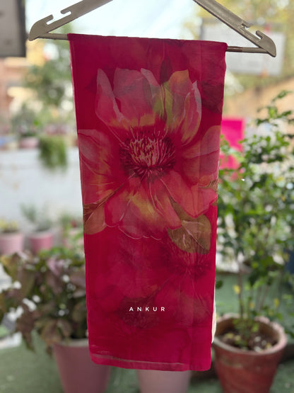 White to Rani Flower Print