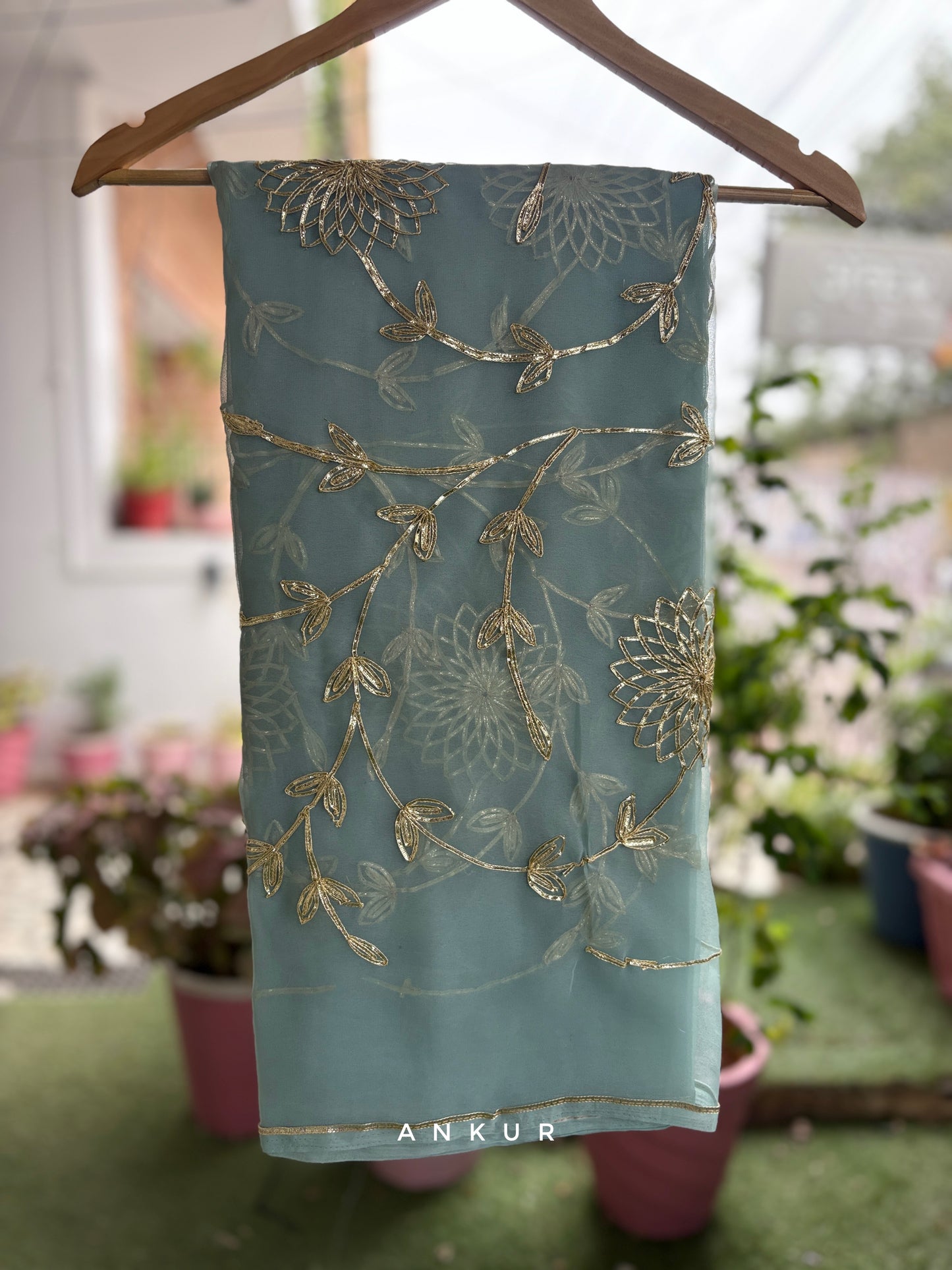 Steal Blue in Jaal work Anvi