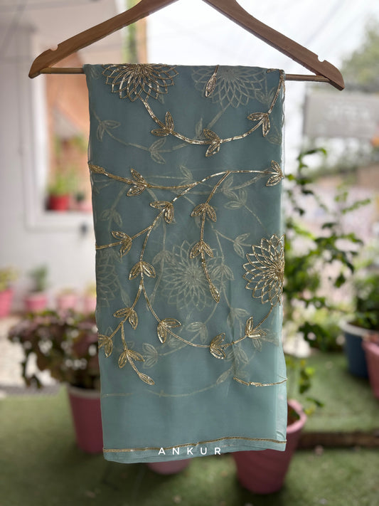 Steal Blue in Jaal work Anvi