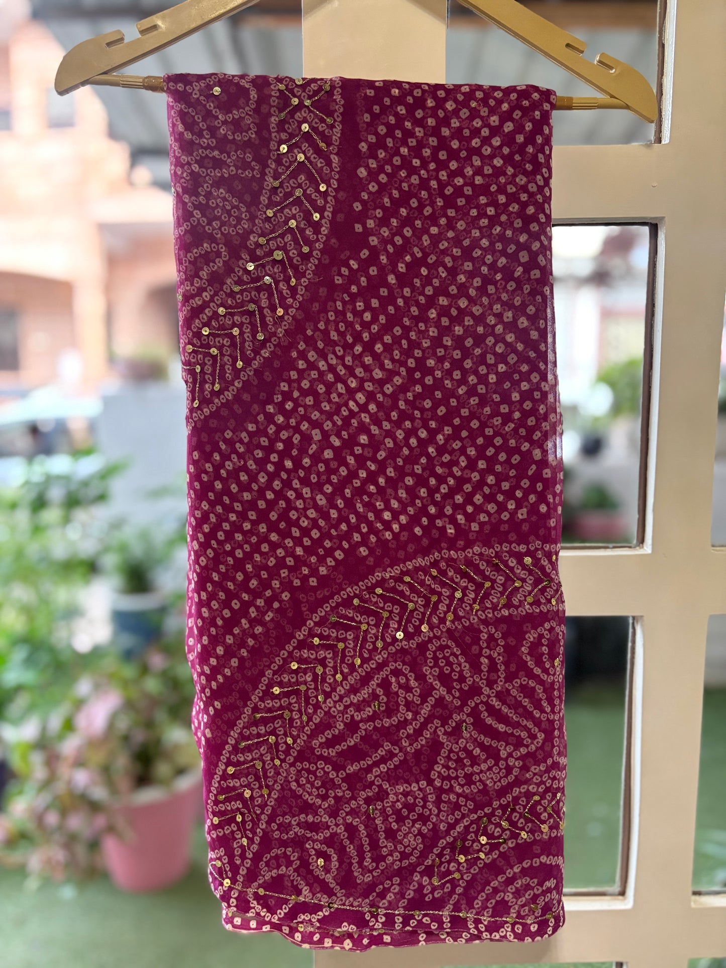 Natural English Falsa Badhani zari work Suhani