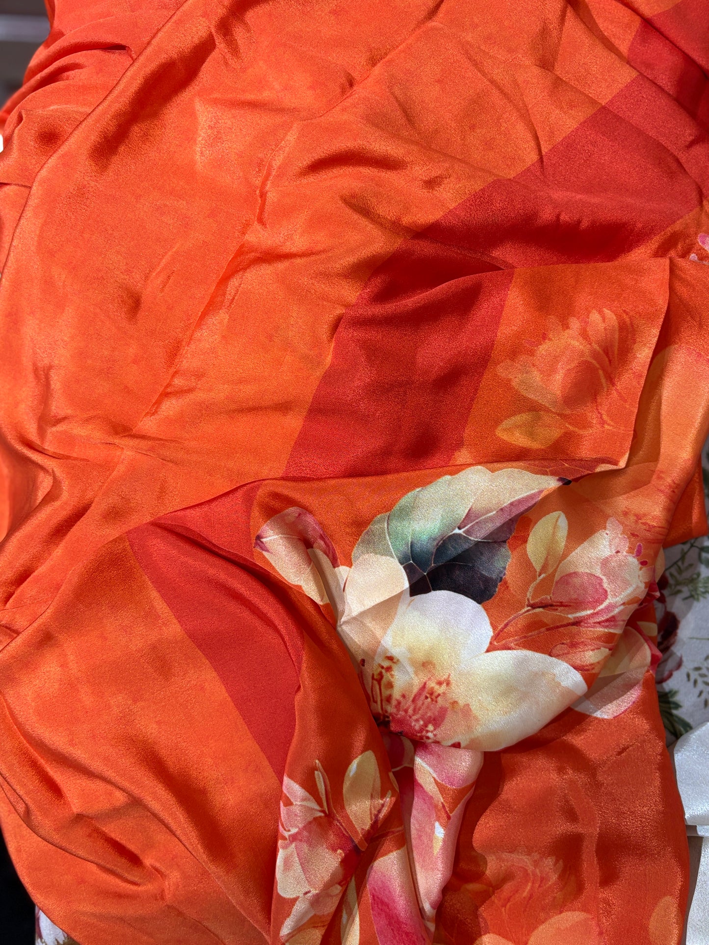 Tangerine Floral Ember Mona Beyond Silk
