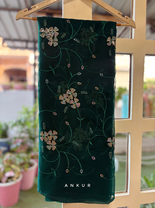 Dark Olive Green Blossom Suhani